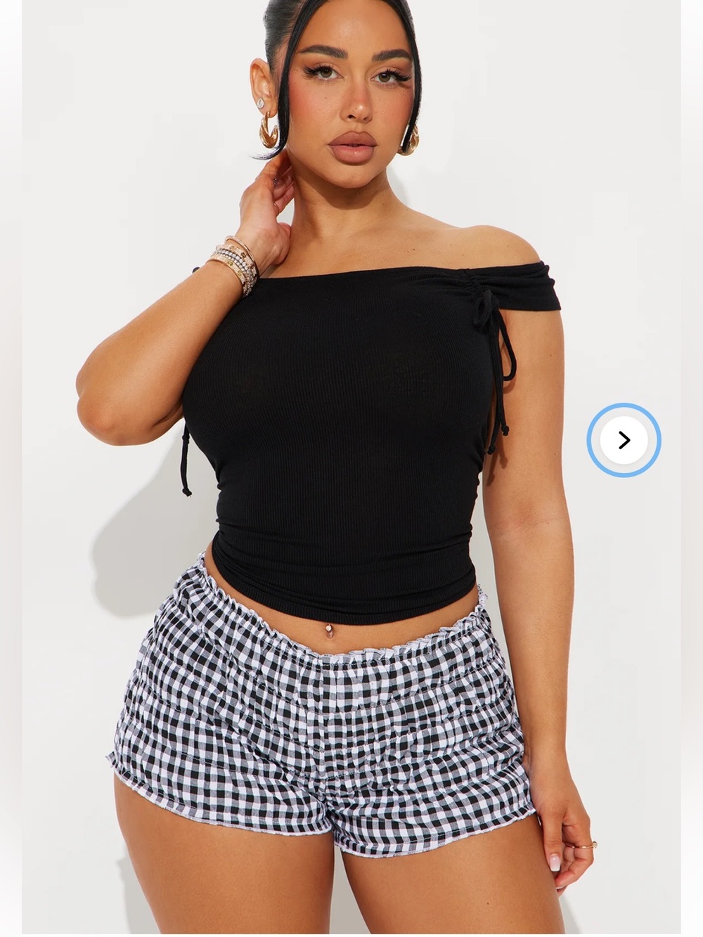 Ruched Off Shoulder Top